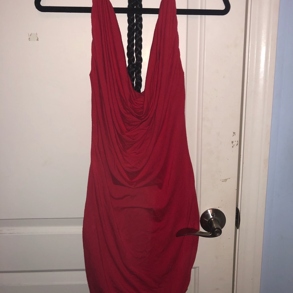 RED / Pleather DRESS - Picture 5 of 5